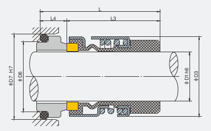 Торцевое уплотнение APG WA-14 sic/sic/nbr