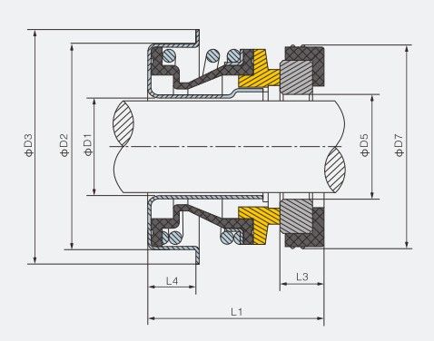 Торцевое уплотнение APG F-30 car/cer/nbr