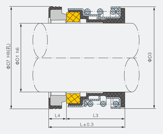 Торцевое уплотнение APG 104-16 car/cer/nbr