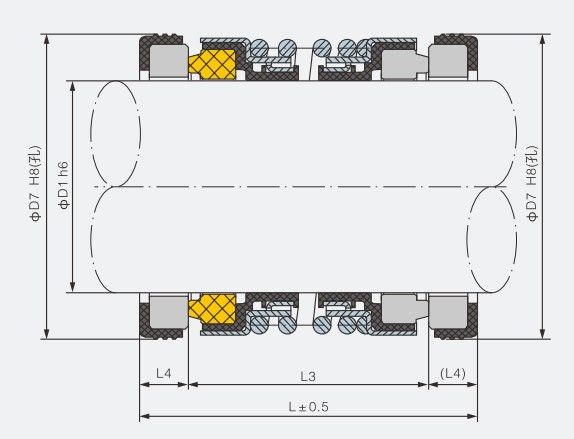 Торцевое уплотнение APG 208-18 car/cer/nbr