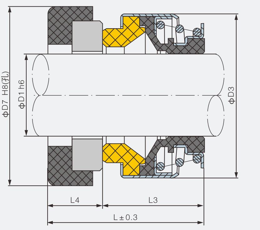 Торцевое уплотнение APG AR22P car/cer/nbr