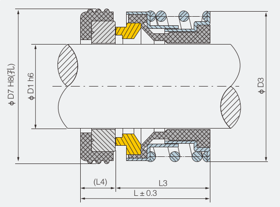 Торцевое уплотнение APG 166-5/8'' car/cer/nbr