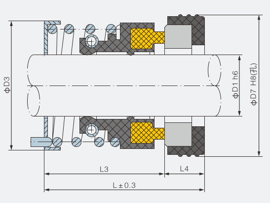 Торцевое уплотнение APG 156-18 car/cer/nbr