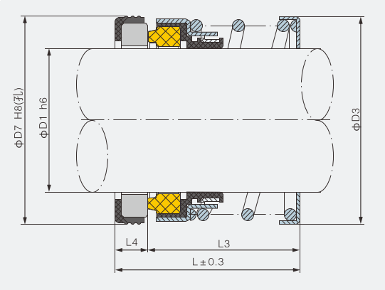 Торцевое уплотнение APG 108-30 car/cer/nbr