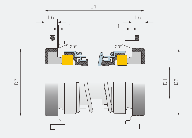 Торцевое уплотнение APG 202-17 car/cer/nbr