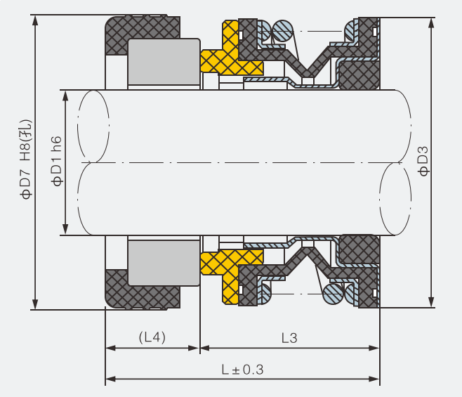 Торцевое уплотнение APG E-1'' car/cer/nbr