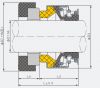 Торцевое уплотнение APG AR14 (301-14*26*28*7мм)