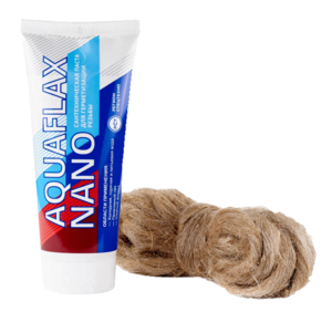 Набор паста сантехническая Aquaflax nano 80г. тюбик + лен 20г.